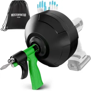 drain snake [50FT] - Auto Feed - Ideal plumbing snake for sink and drain unblocking - Solid drain auger for real DYIs! (50 FT - 1/4 inch)