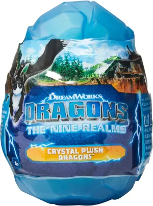 Dreamworks Dragons 6064914 Nine Realms, Crystal Plush Dragons, 3-inch, Kids Toys for Age 4 and Up (Styles May Vary), Multicolor