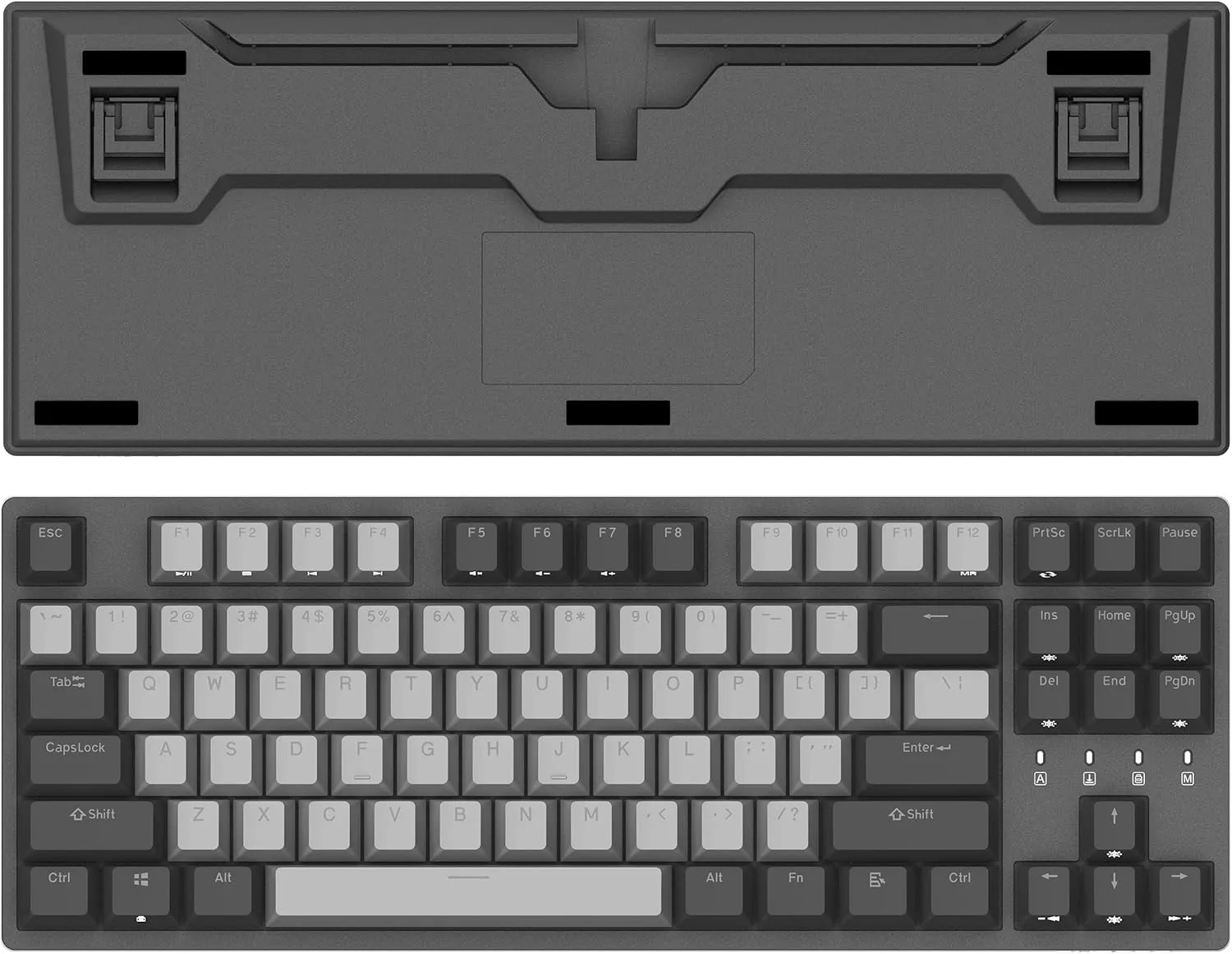 DURGOD Taurus K320 TKL Mechanical Keyboard | Backlit | 87 Keys Tenkeyless | USB C Wired | Doubleshot PBT Keycaps | Programmable Keys | NKRO Rollover | Windows & Mac | Cherry MX Silent Red, Corona