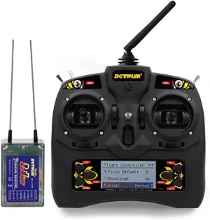 Dynam Detrum GAVIN-6C Transmitter with RXC7 Receiver for RC Airplane Helicopter Multi-Copter Drone (Mode 1 (Right Hand Throttle))