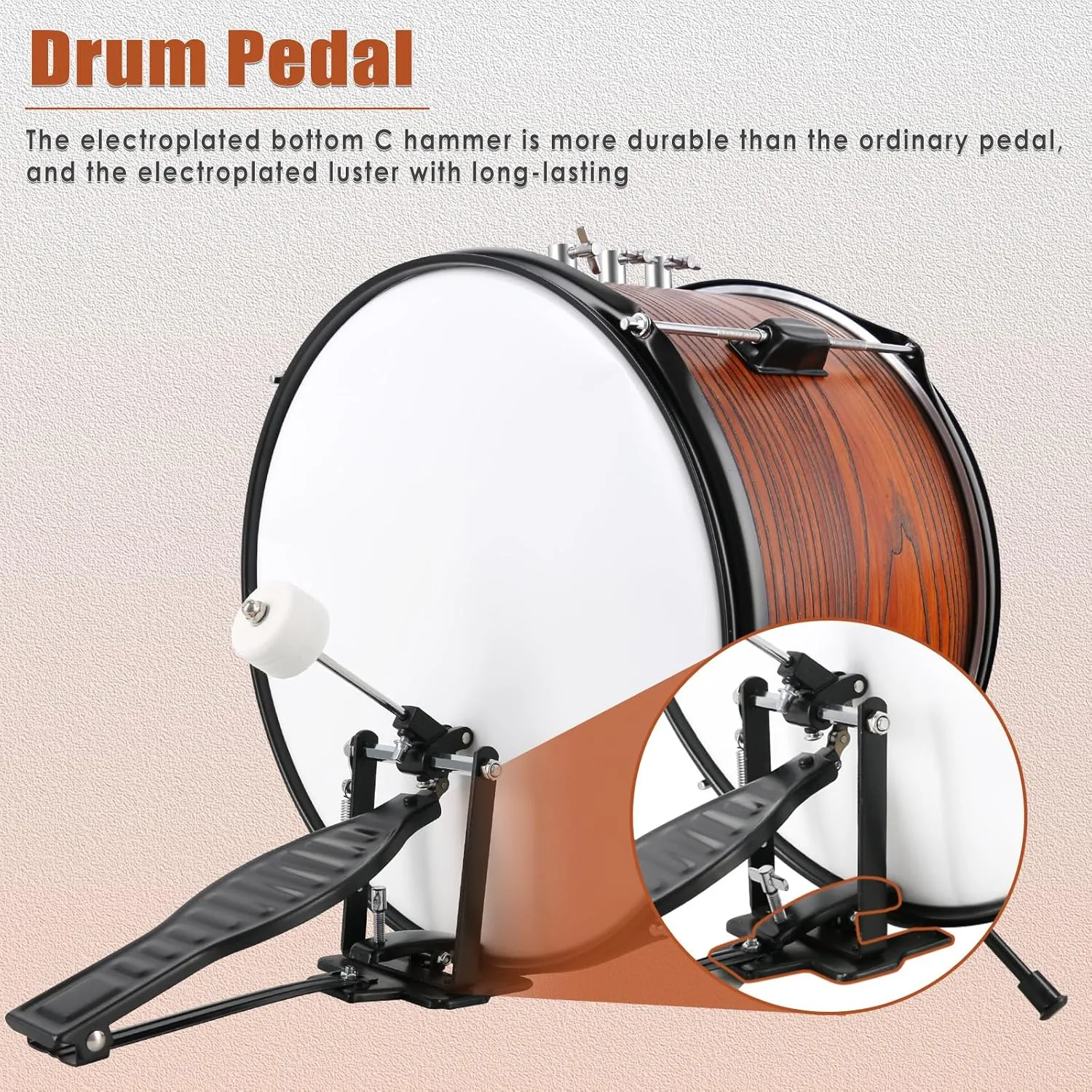 EASTROCK Kids Drum Set, 3 Piece 14'' Junior Drum sets for Drummer,Beginner, Drum Set with Adjustable Throne,Cymbal,Pedal,Drumsticks(Wood)