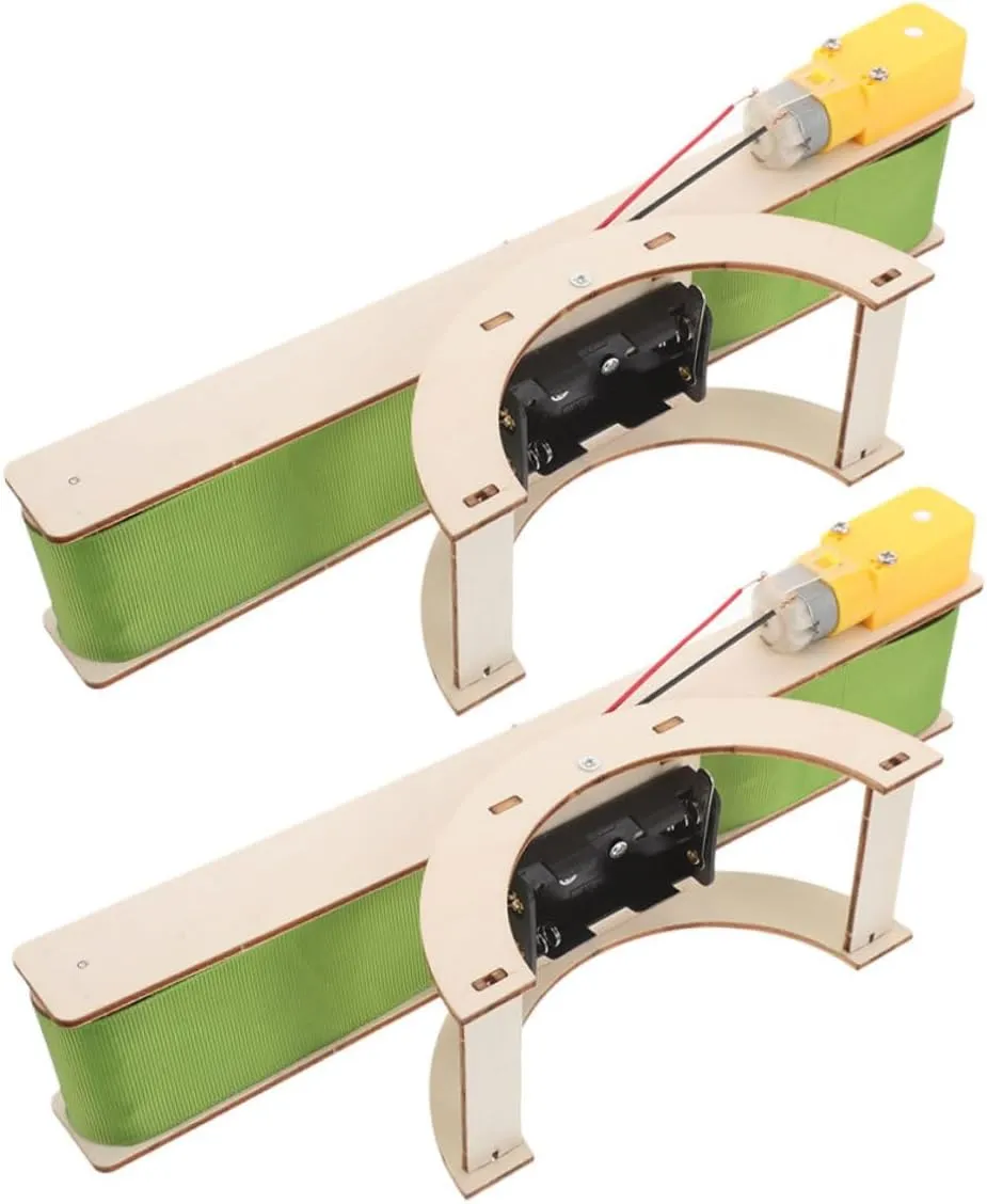 Educational Toy Boys and Girls DIY Electric Conveyor Belt Kit Compact Portable Science Project
