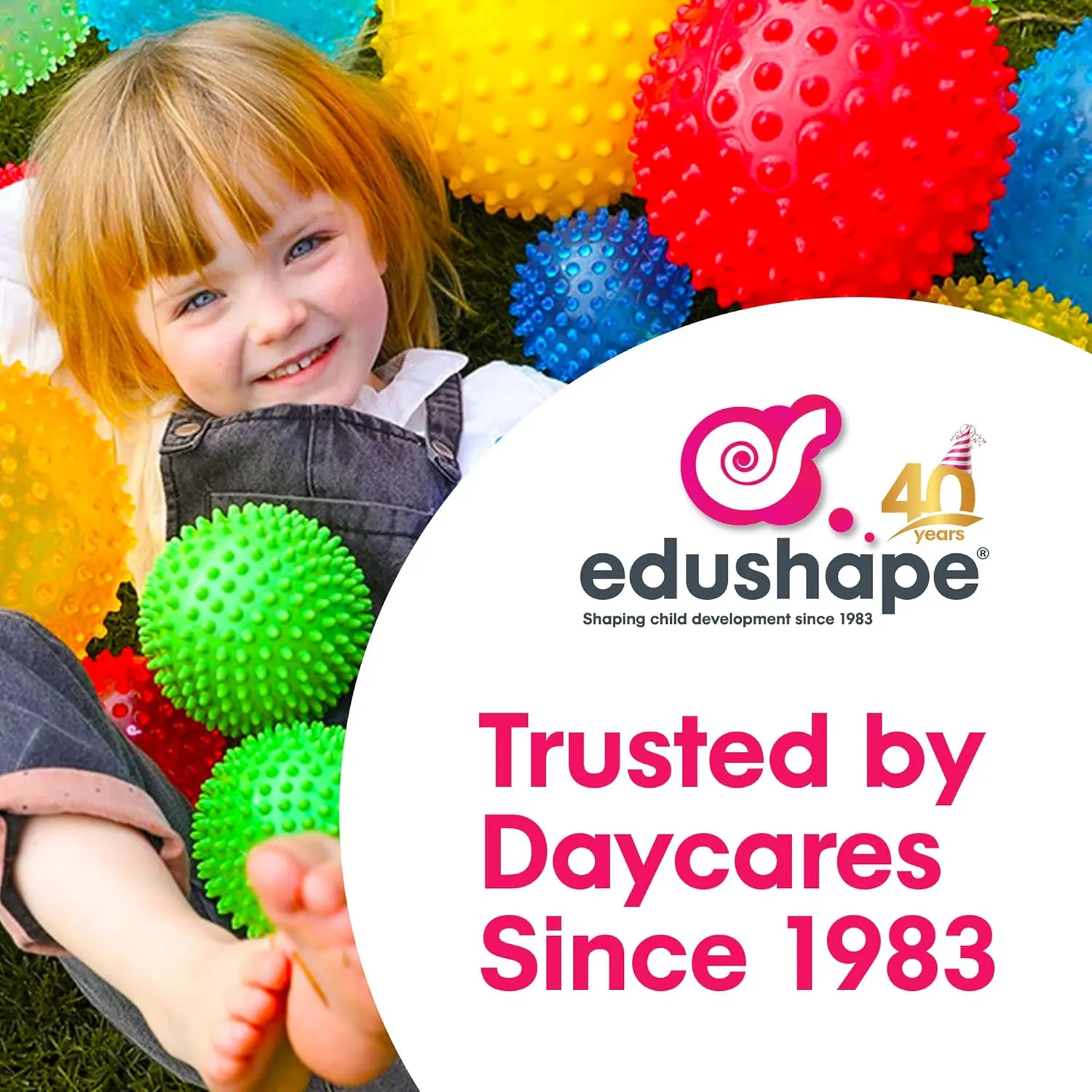 Edushape Original Sensory Ball for Baby - 7" Deflated with Pump, Transparent Green, Enhances Gross Motor Skills for Kids 6 Months & Up
