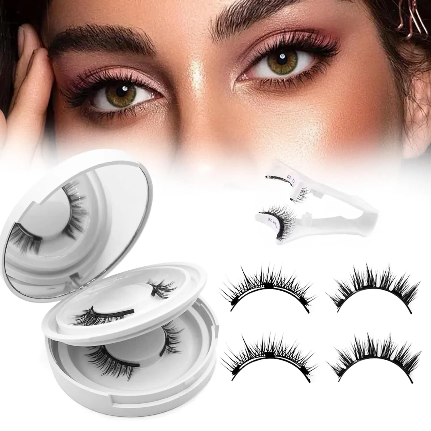 Elara Craft Magnetic Eyelashes,Magnetic Eyelashes with Applicator,2025 New Magnet Lashes Natural Look,Reusable Soft Lashes Kit No Glue Needed(06 03)