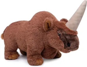 Elasmotherium Plush Toy - Realistic Brown Rhino Stuffed Animals 13in, Soft Wild Animals Elasmotherium Stuffed Toys, Unique Plushie Toys Model Dolls Collection for Kids