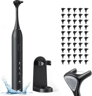 Electric Flosser | Electric Dental Flosser for Teeth with 3 Modes   50 Replacement Heads, Power Flosser & Tongue Cleaner Water Flosser Alternative