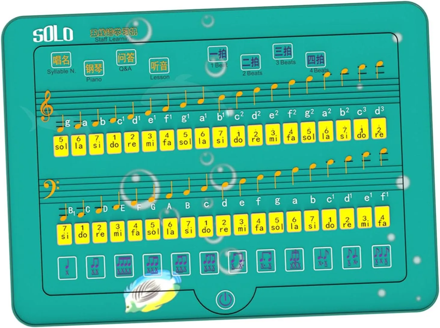 Electric Musical Notation Board Guitar Piano Music Score Metronome Reading Reusable Music Sheet for Guitar Beginners