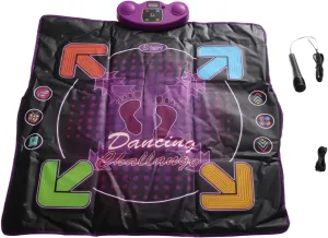 Eletronic Dance Pad with Microphone, Dance Mixer Rhythm Step PlayMat,4 Game Modes Various Music Prevent Slip Improve Coordination Dancing Mat for Kids