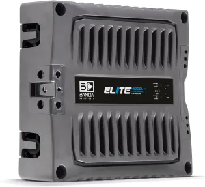 ELITE4000.42OHMS 4-Channel 1000 Watts Max @ 2 Ohm Car Audio Amplifier with Highpass Filter and Low Pass Filter, Black - 4000.42OHM