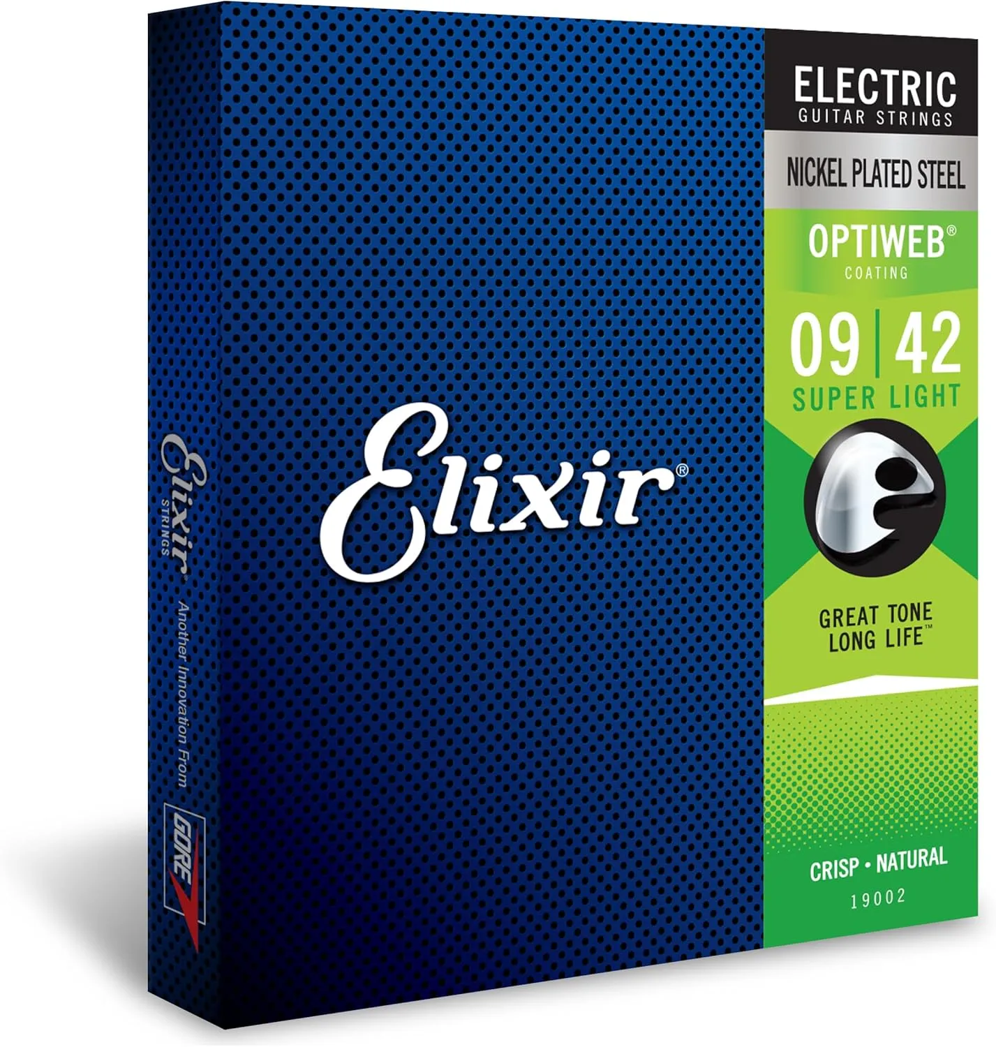 Elixir Strings 19002 Electric Guitar With Optiweb Coating, Super Light (.009-.042)