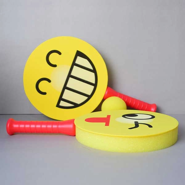 Emoji Foam Paddle Game Set with Hand Held Sponge Ball | Perfect For Early Age Child