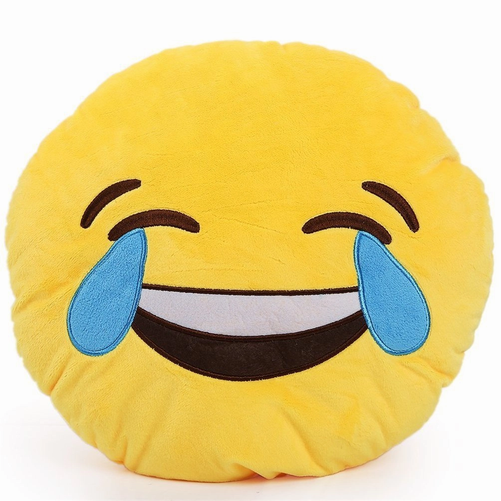 Emoji Plush Pillows - Sunglasses, Smiling Face & Laughing Tears