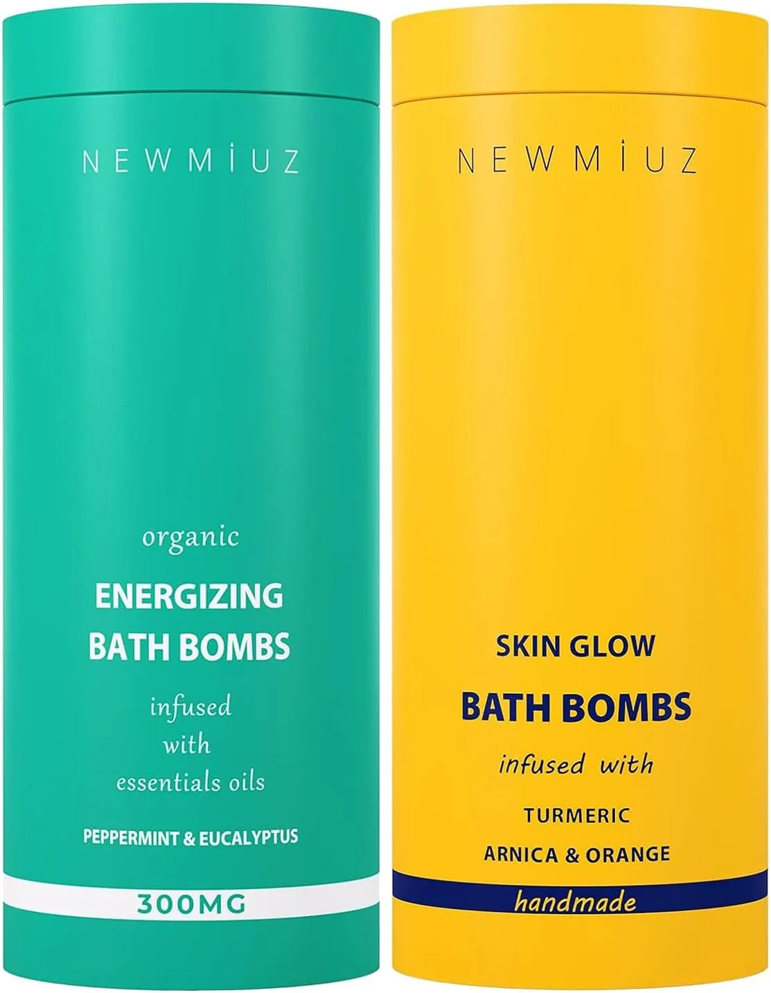 Energizing & Healing Fizzing Bubble Bath Bombs Gift Set Pack of 2 - Perfect Selfcare Gift for Birthday Christmas or Stocking Stuffers