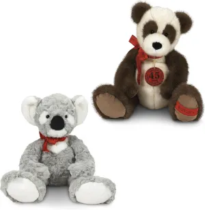 Enesco Boyds Bears 45th Anniversary Bundle -(1) Anni Bearsley Plush Panda Teddy Bear Stuffed Animals AND Koala K. Cuddles Plush Teddy Bear Stuffed Animals, Collectible Premium Soft Teddy Bear Plushies
