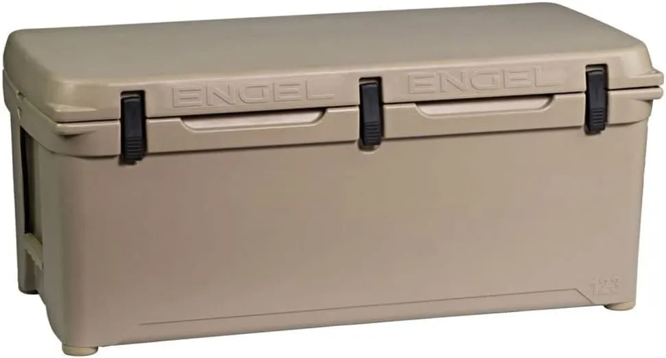 Engel Coolers ENG123 Cooler | 100 Can High Performance Durable Seamless Rotationally Molded Ice Box for Camping, Hunting, and Fishing