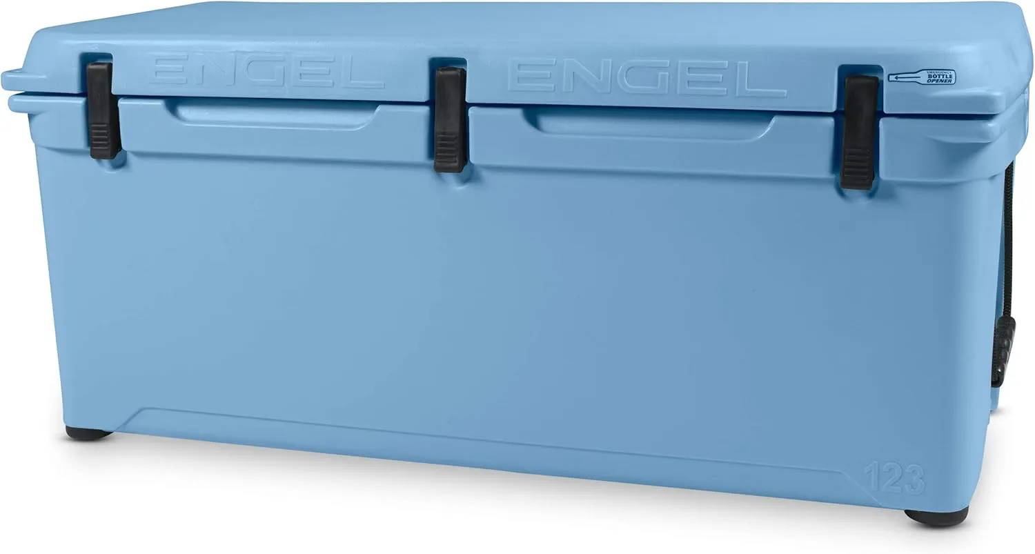 Engel Coolers ENG123 Cooler | 100 Can High Performance Durable Seamless Rotationally Molded Ice Box for Camping, Hunting, and Fishing