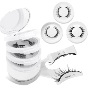 Enjuvie Magnetic Eyelashes with Applicator, Magnetic Eyelashes Without Eyeliner，Reusable Glue-Free Natural Look Eyelashes Kit Easy to Wear and Remove