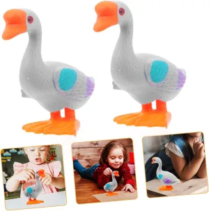 ERINGOGO 3pcs Wind-up Goose Walking Jumping Animal for Wind-up Clockwork Goose Wind up Dancing Goose Shape Funny Clockwork Wind up Abs