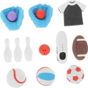 ERINGOGO Eraser Set 50pcs Mini Basketball Ball Erasers Sports Stationery Set Fun Boys and Girls Eraser Classroom Dec