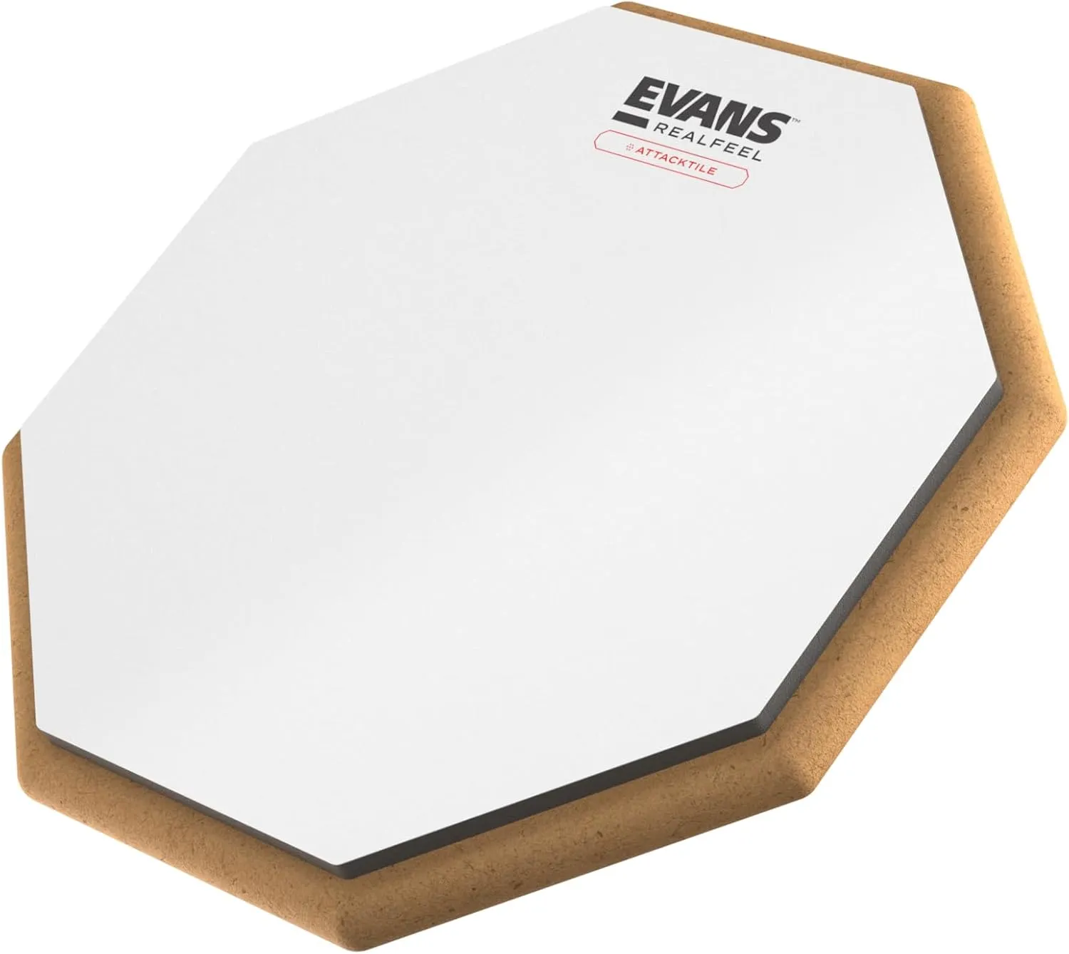Evans RealFeel Attacktile Drum Pad - Drum Practice Pad - UV Coated Practice Pad - 1-Sided - 10 Inch