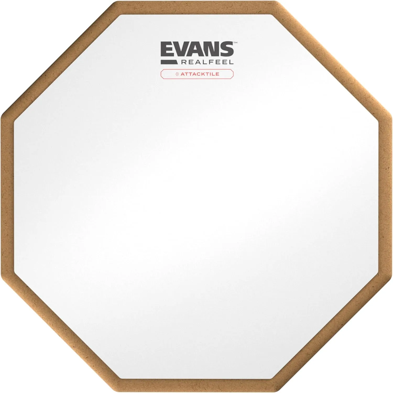 Evans RealFeel Attacktile Drum Pad - Drum Practice Pad - UV Coated Practice Pad - 1-Sided - 10 Inch