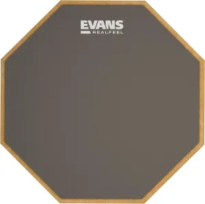 Evans RealFeel - Drum Practice Pad - Drum Pad - Drummer Practice Pad - Gum Rubber, Single Sided, Stand Mountable, 7 inch