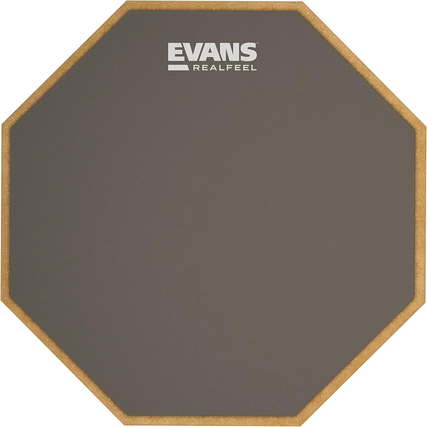 Evans RealFeel - Drum Practice Pad - Drum Pad - Drummer Practice Pad - Gum Rubber, Single Sided, Stand Mountable, 7 inch