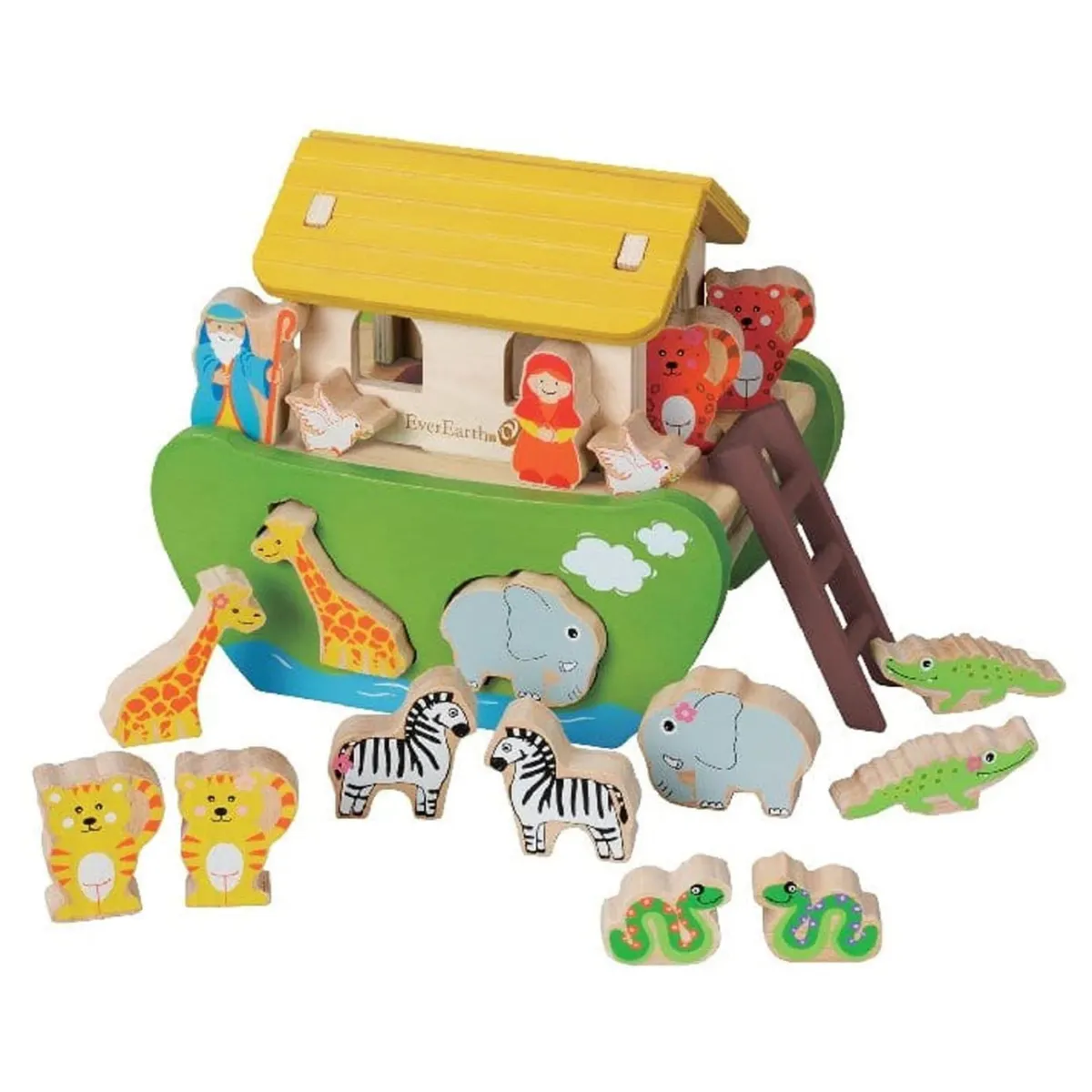 EverEarth Shape Sorting Noah's Ark Toddler Pretend & Imaginative Play Animal Toys Earth Day Developmental Toys for Toddlers Best Seller 2yrs 