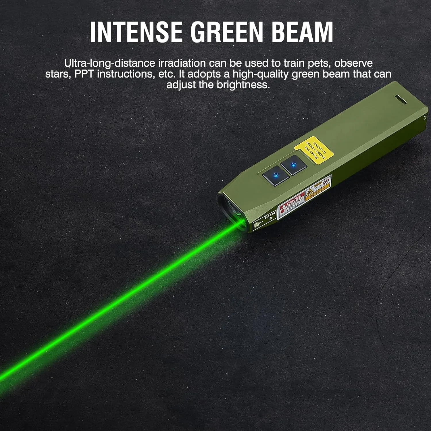 Everyday Carry Flat EDC Flashlight Rechargeable 1000 Lumens with Green Beam, programmable Mode ，USB C,Magnetic Base for Night Duty, Emergency Repair（Green
