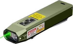 Everyday Carry Flat EDC Flashlight Rechargeable 1000 Lumens with Green Beam, programmable Mode ，USB C,Magnetic Base for Night Duty, Emergency Repair（Green