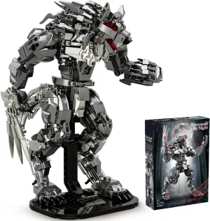 Fangool 2025 Mechanical Wolf Building Blocks Set，Technological Stem Toy Set，Werewolf Action Figure Model Toy Set，813 Pcs Creative Toys Gifts for Adults and Kids