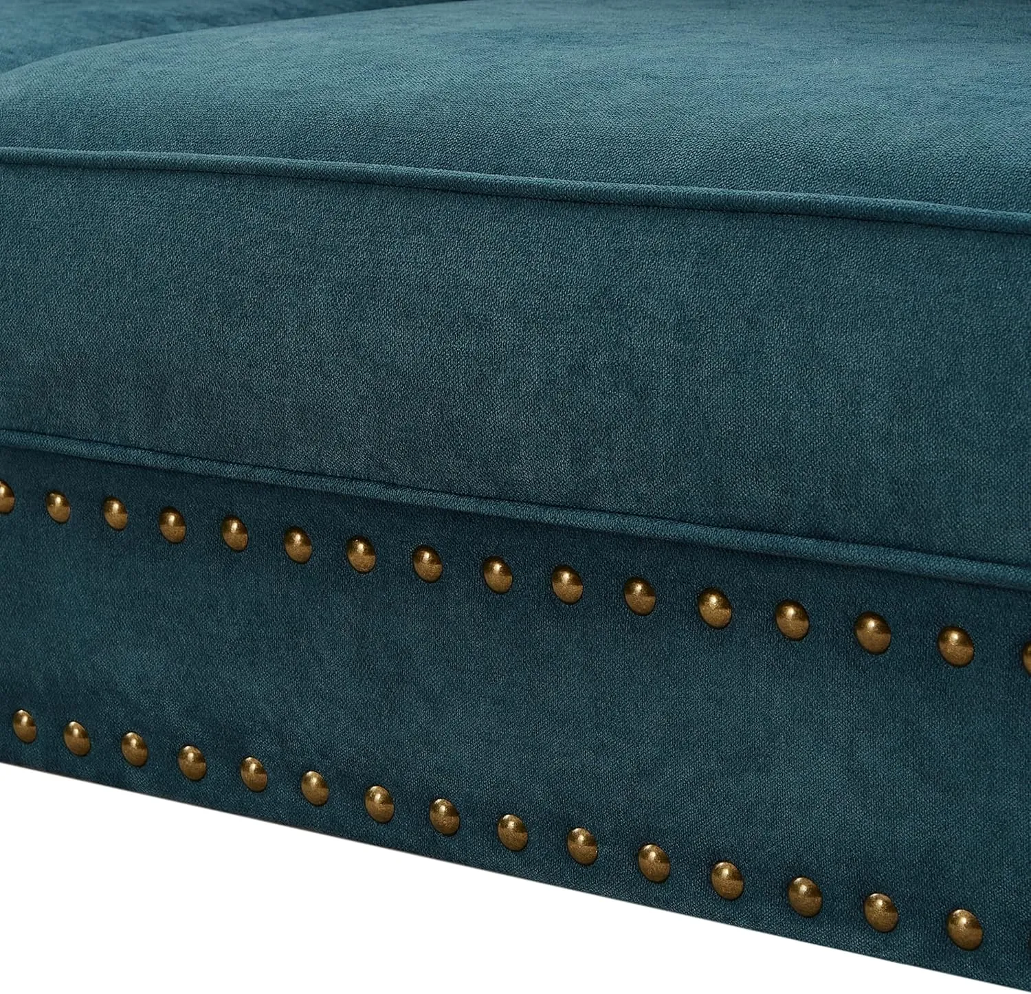 FANYE 3 Pieces Living Room Sofa Sets Include Armchair, Loveseat and 3Seaters Couch,Chenille Upholstered Button Tufted Sofa&Couch with 4 Pillows and Nailhead Decor for Home Office Apartment