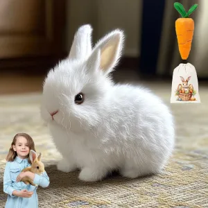 Fanyil Bunnypal, Sherum Bunnypal, Vianys-Petsboro Bunnypal, 2025 My Realistic Robot Bunny Toy Wollera Horizons, Lifelike Moving Real Fluffy Rabbit Toy, Jumping, Shaking Ears, Twitching (White)