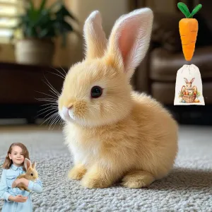 Fanyil Bunnypal, Sherum Bunnypal, Vianys-Petsboro Bunnypal, 2025 My Realistic Robot Bunny Toy Wollera Horizons, Lifelike Moving Real Fluffy Rabbit Toy, Jumping, Shaking Ears, Twitching (Yellow)