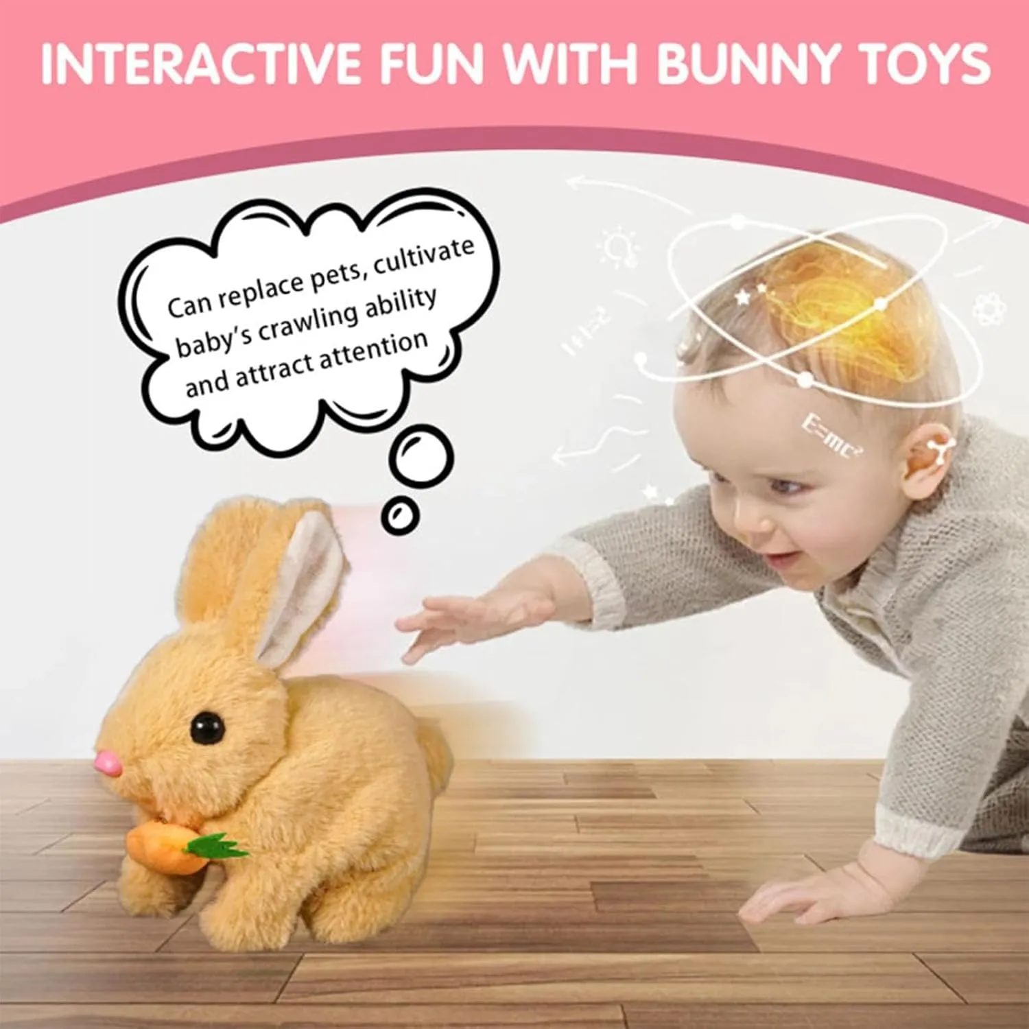 Fanyil Bunnypal, Sherum Bunnypal, Vianys-Petsboro Bunnypal, 2025 My Realistic Robot Bunny Toy Wollera Horizons, Lifelike Moving Real Fluffy Rabbit Toy, Jumping, Shaking Ears, Twitching (Yellow)