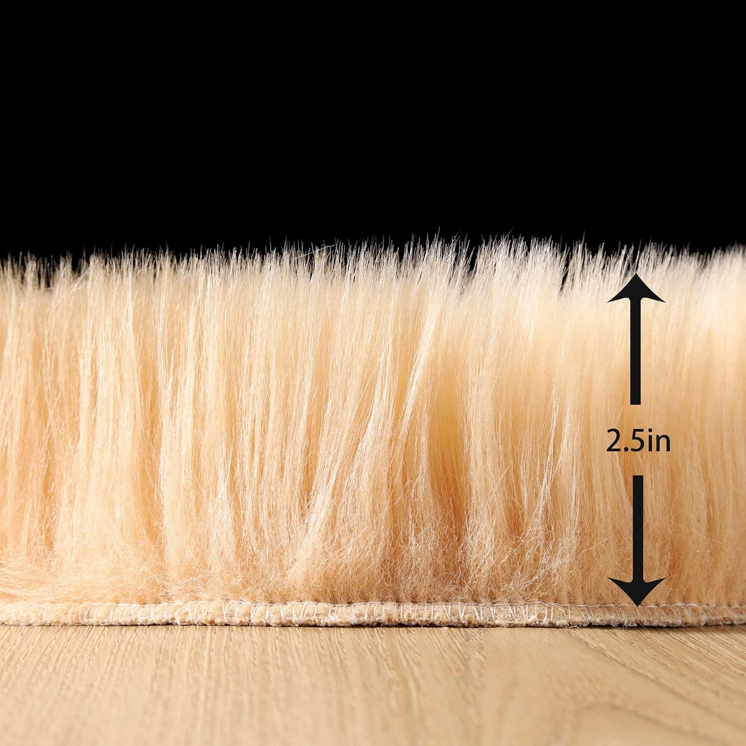 Faux Fur Rug 2×3 Ft Brown Sheepskin Rug Super Soft Fluffy Plush Area Rug Used for Bedroom Floor Children's Room Sofa Cushion Living Room Bedside Rugs