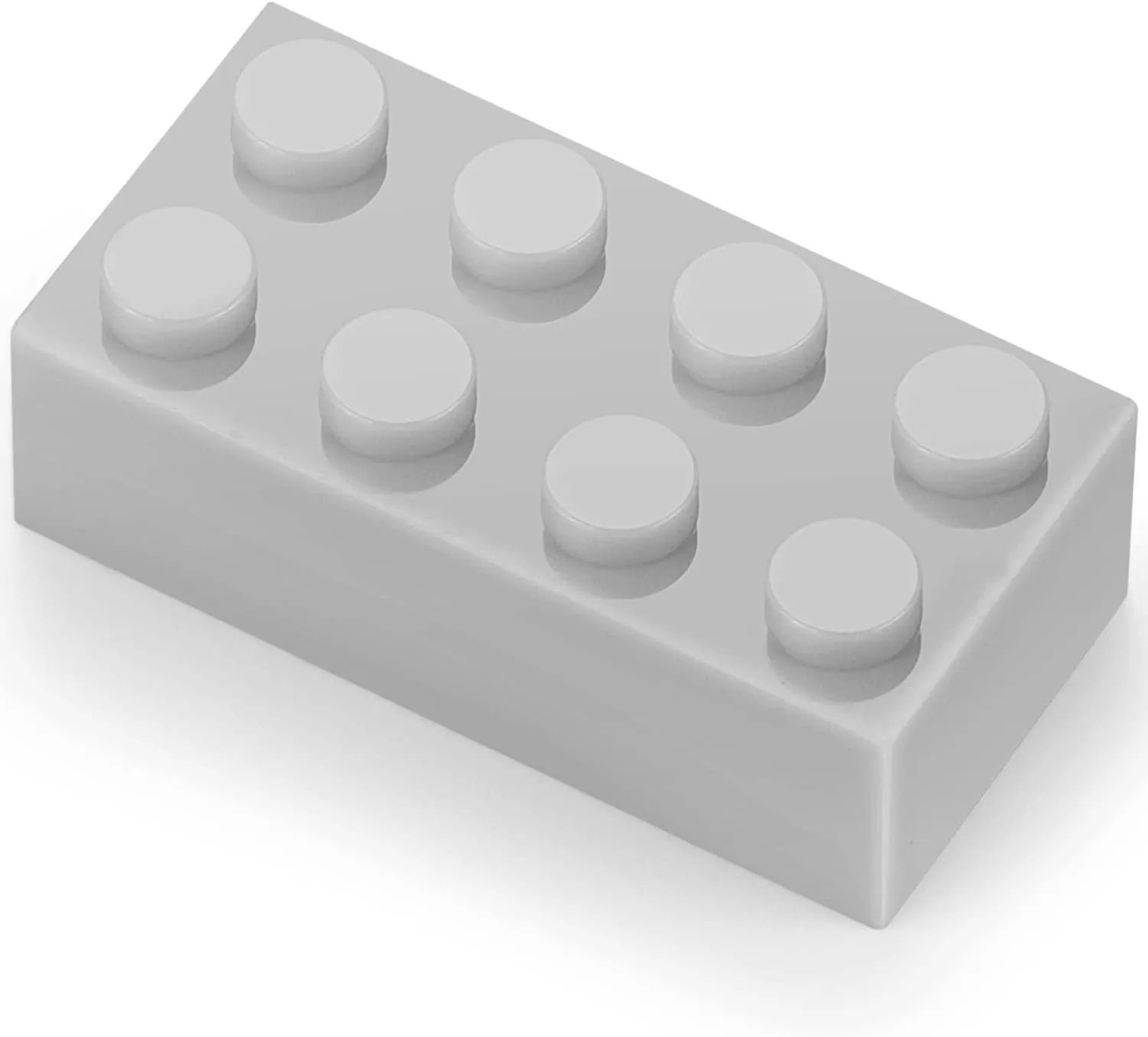 Feleph Basic Parts 320 Pieces 2x4 Light Gray Bricks Building Creative Play Blocks Set Toy Accessories Combine with Major Brick Brands (Gray Light)