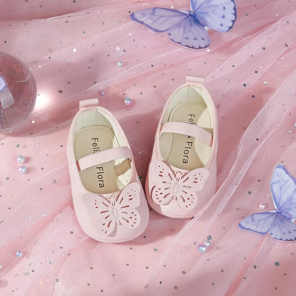 Felix & Flora Soft Sole Baby Shoes - Infant Baby Walking Shoes Moccasinss Rubber Sole Crib Shoes