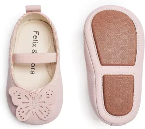 Felix & Flora Soft Sole Baby Shoes - Infant Baby Walking Shoes Moccasinss Rubber Sole Crib Shoes