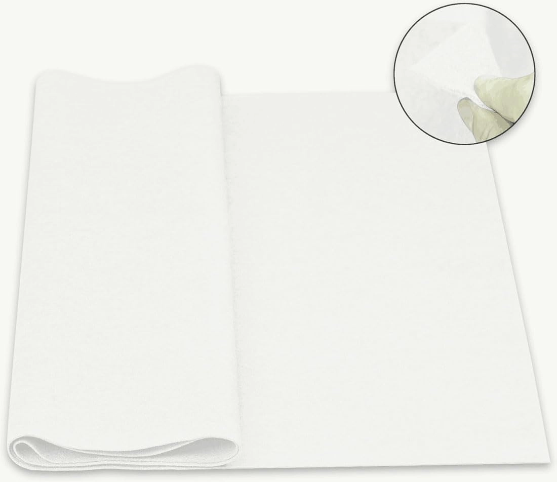 Felt Fabric 1.8 mm Thick Felt 36" x 72", Soft Durable Felt Fabric by The Yard Felt Sheets for Arts and Crafts DIY Sewing Crafting Projects (White)