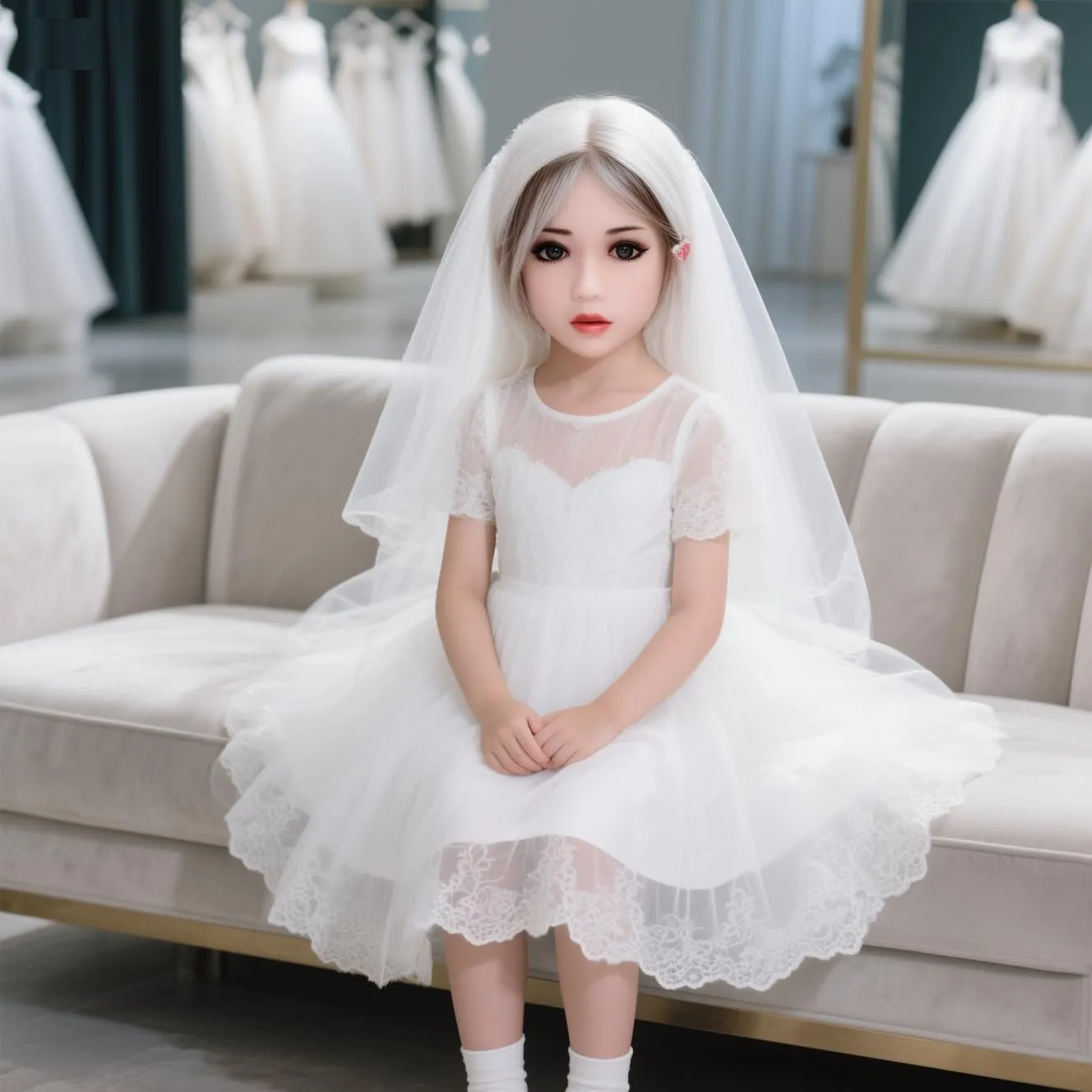 Female Seamless Action Figure ,40In Seamless Flexible Female Silicone &TPE Mannequin Doll Poseable for Cosplay, Photography & Art, Includes Wig & Outfit Non-Picture Display 29lbs (LF100-1)