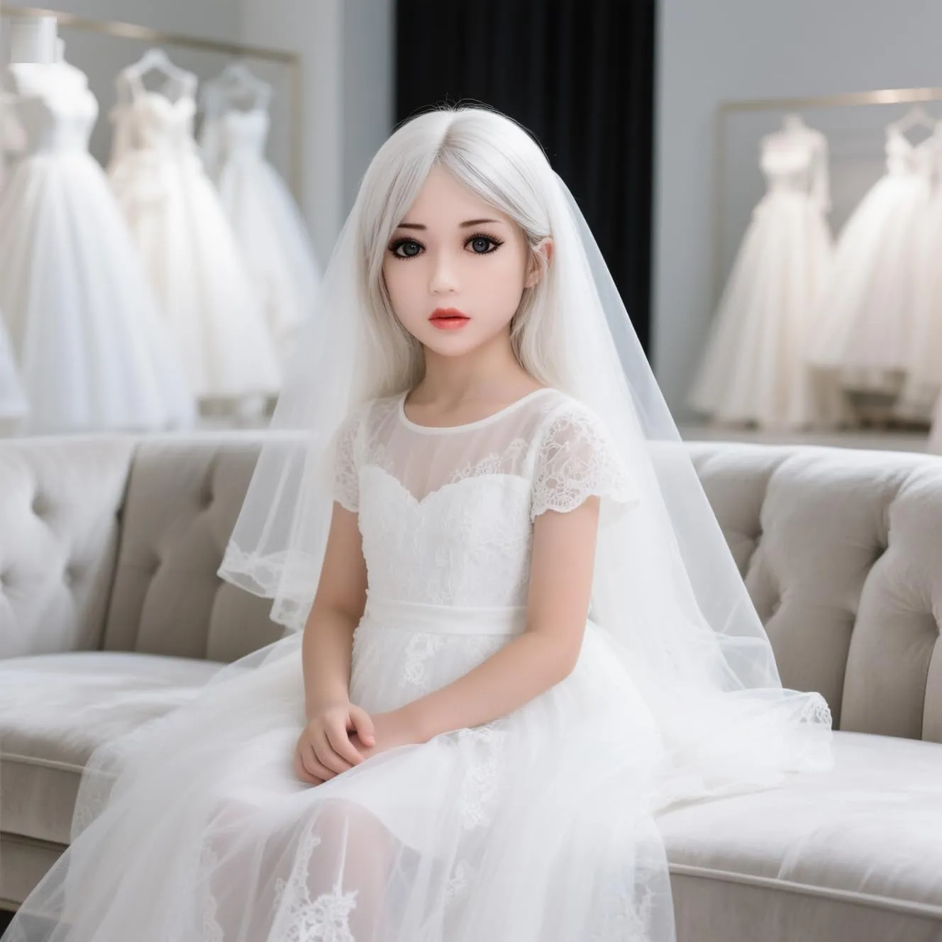 Female Seamless Action Figure ,40In Seamless Flexible Female Silicone &TPE Mannequin Doll Poseable for Cosplay, Photography & Art, Includes Wig & Outfit Non-Picture Display 29lbs (LF100-1)