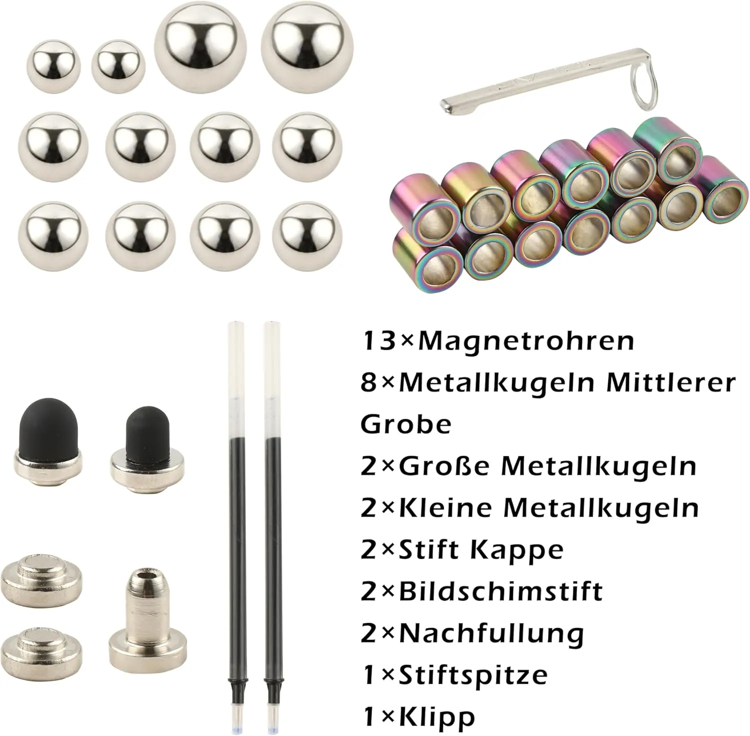 Fidget Pen, Magnetic Pen,Teen Decompression Magnetic Metal Pen, Cool Multifunctional Deformable Magnet Writing Pen, Eliminate Pressure Fidget Toy Gift for Kids or Friends(Colour)