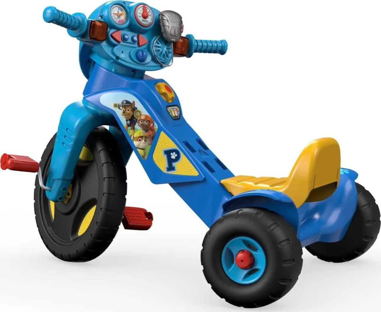 Fisher-Price PAW Patrol Toddler Tricycle Lights & Sounds Trike Toy Bike with Handlebar Grips & Storage for Preschool Kids Ages 2  Years