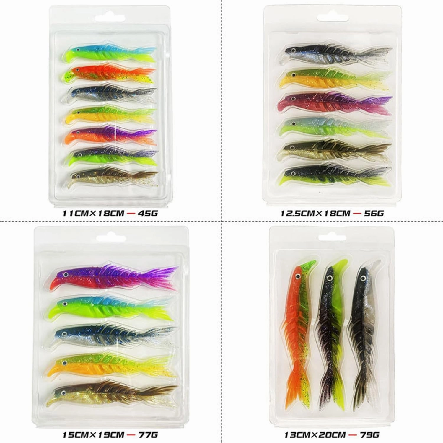 Fishing Lure Set, Bionic Fishing Lure Soft Plastic Bait, Swim Bait, Realistic Creative Bait Set,Fishing Essential Bait(3/5/6/7 Pcs) (21PCS)
