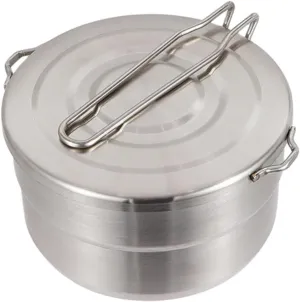 Folding Camping Pot 1.5l Outdoor Cooking Equipment Portable Grill Stainless Steel Skid-Resistant Handle Easy to Read Scale