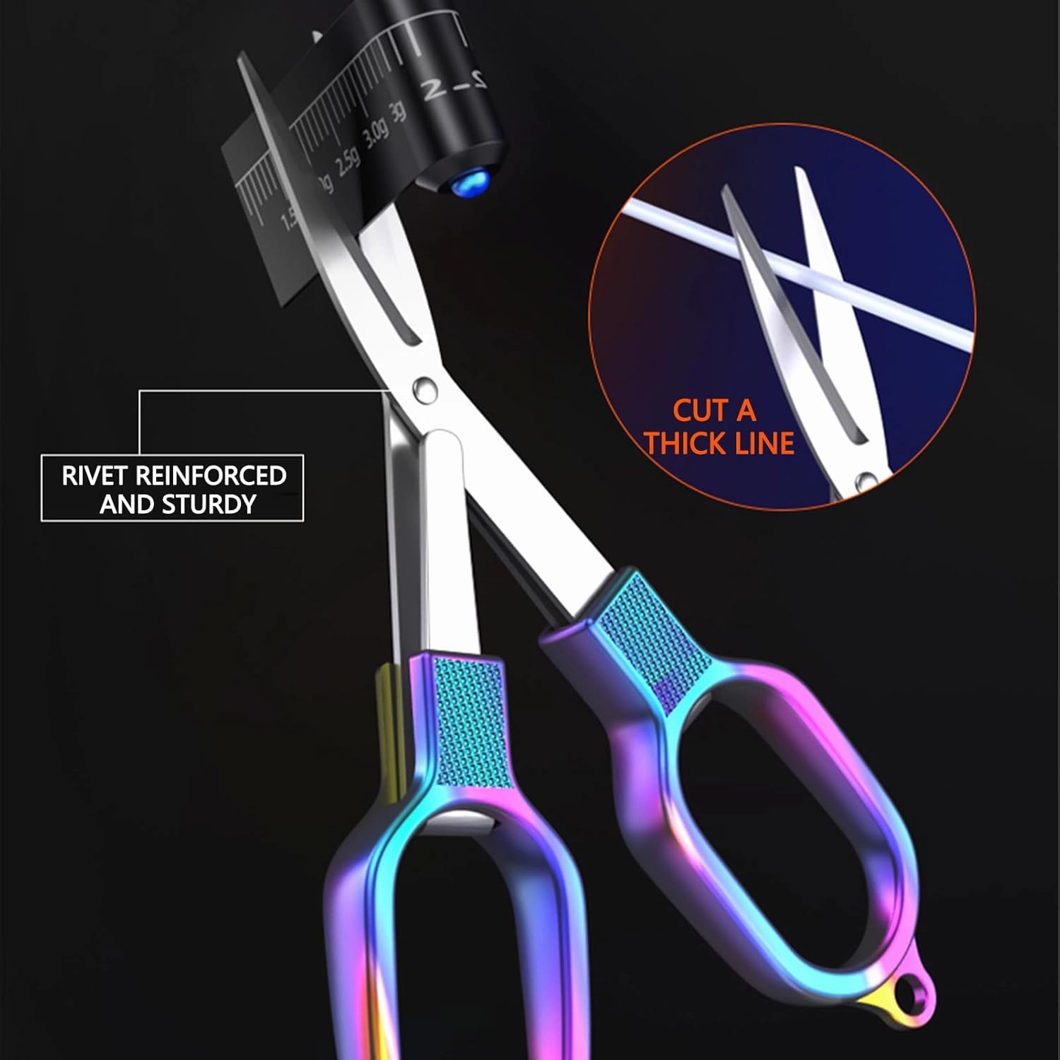Folding Scissors, TSA Compliant and Portable, Compact, Safe Travel Scissors, Stainless Steel Retractable, 2 Pcs