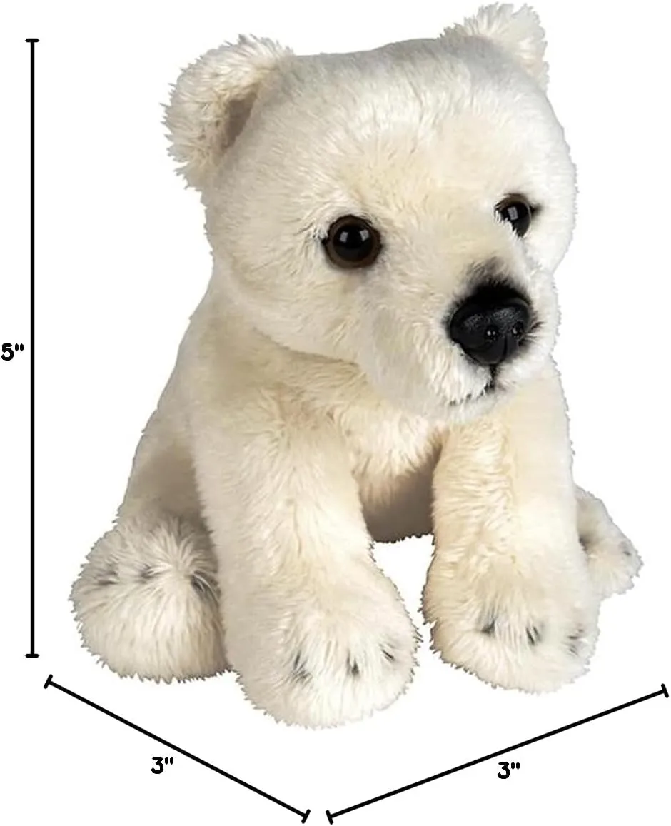 Forest & Twelfth 5" Stuffed Polar Bear, Soft Plush Toy, Cute Stuffed Animal for Boys and Girls, Realistic Looking Small Stuffed Animals, Nursery and Room Decor (5" Polar Bear)