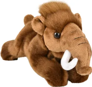 Forest & Twelfth 9.5" Mammoth Laying Stuffed Animal, Lifelike Soft Plush Toy for Cuddles, Bedtime, Play, Huggable Plushie for Sleeping, Home Décor, Snuggly Gift for Kids (Mammoth)