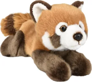Forest & Twelfth 9.5" Red Panda Laying Stuffed Animal, Lifelike Plush Toy for Cuddles, Bedtime, Play, Huggable Plushie for Sleeping, Home Décor, Snuggly Gift for Kids (Red Panda)